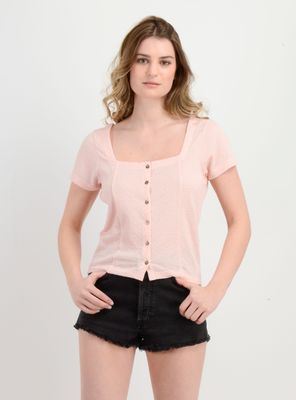 POLERA MANGA CORTA JACKIE ROSADO