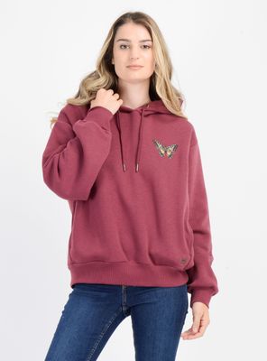 POLERON BYRON HOODY  ROJO OSCURO