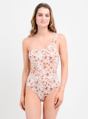 TRAJE DE BAÑO ENTERO HALFMOON SWIM CAFÉ COBRE