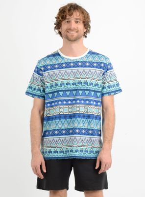 POLERA MANGA CORTA KA STRIPE  AZUL