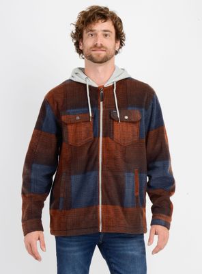 CAMISA POLAR CLAYTON HOOD AZUL