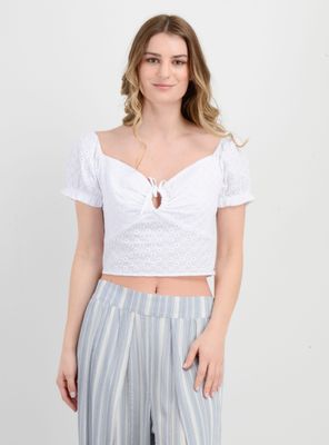 BLUSA MANGA CORTA HOXIE BLANCO