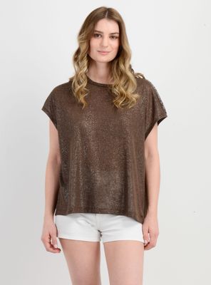 POLERA MANGA CORTA JOSIE CAFÉ CLARO