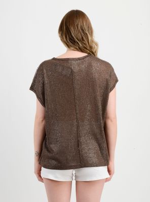 Imagen 2 del producto POLERA MANGA CORTA JOSIE CAFÉ CLARO