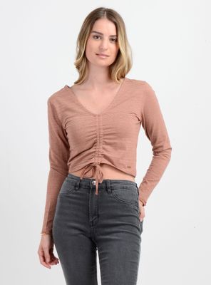 POLERA MANGA LARGA LEANNE BEIGE