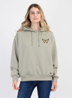 POLERON BYRON HOODY  VERDE CLARO
