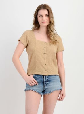 POLERA MANGA CORTA JACKIE BEIGE