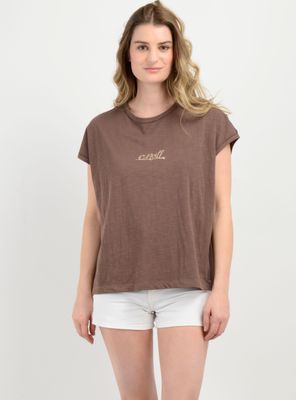 POLERA MANGA CORTA ERIN CAFÉ