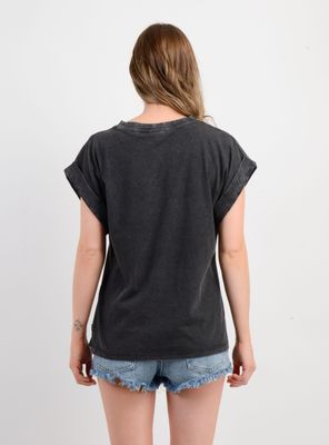 Imagen 2 del producto POLERA MANGA CORTA SUN FLOWER NEGRO