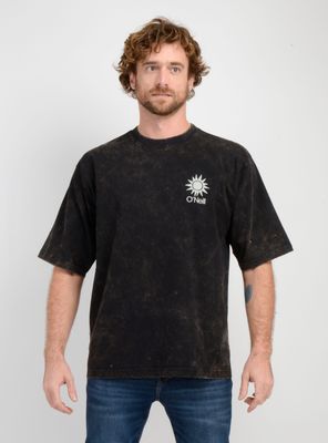POLERA MANGA CORTA OVERSIZE BLOCK NEGRO