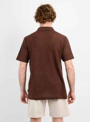 Imagen 2 del producto POLERA TEJIDA MANGA CORTA GRAVEY CAFÉ