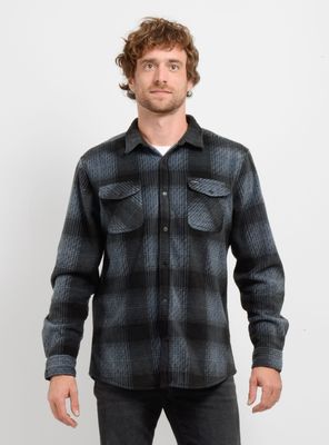 CAMISA POLAR GLACIER PLAID GRIS OSCURO