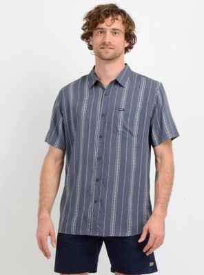 CAMISA MANGA CORTA OASIS  AZUL