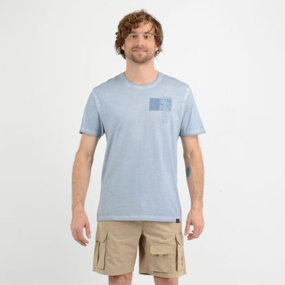 POLERA MANGA CORTA CRUCER AZUL