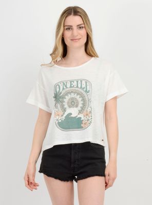 POLERA MANGA CORTA MOMENT CROP BEIGE CLARO