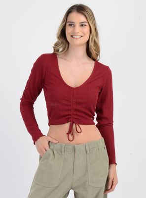 POLERA MANGA LARGA MARLENE ROJO