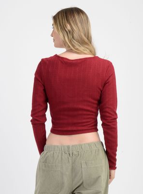 Imagen 2 del producto POLERA MANGA LARGA MARLENE ROJO