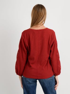 Imagen 2 del producto POLERA MANGA LARGA BRAYTON ROJO OSCURO