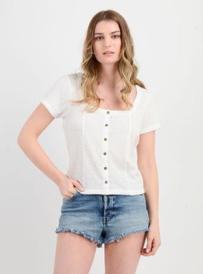 POLERA MANGA CORTA JACKIE BLANCO