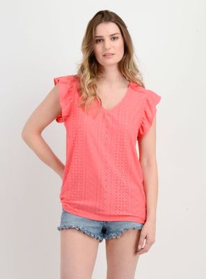 POLERA SIN MANGAS TALLIE NARANJO CLARO