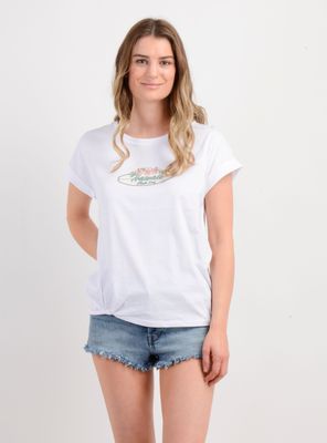 POLERA MANGA CORTA BEACHY BLOOM II BLANCO