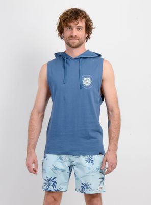 POLERA SIN MANGAS SUMMER TIME AZUL