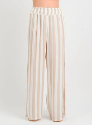 PANTALON PATI STRIPE  BEIGE CLARO