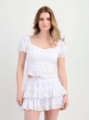 Imagen 1 del producto BLUSA MANGA CORTA ADILAH BLANCO