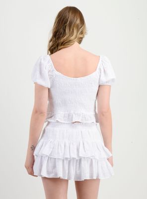 Imagen 2 del producto BLUSA MANGA CORTA ADILAH BLANCO