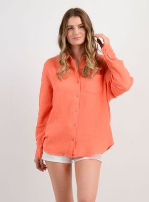 BLUSA MANGA LARGA LENI NARANJO