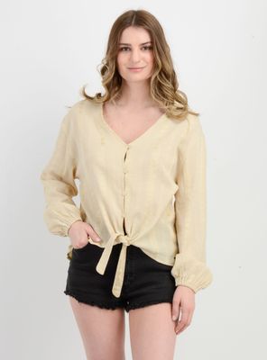BLUSA MANGA LARGA MARY BEIGE