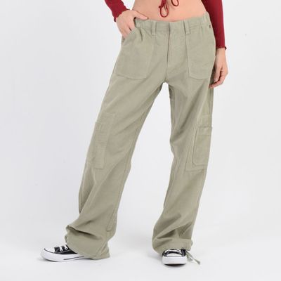 PANTALON COTELE KREE VERDE CLARO