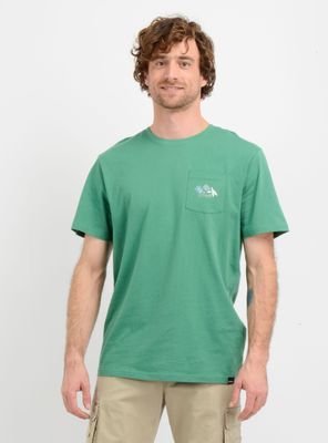 POLERA MANGA CORTA OG FLOWER  VERDE