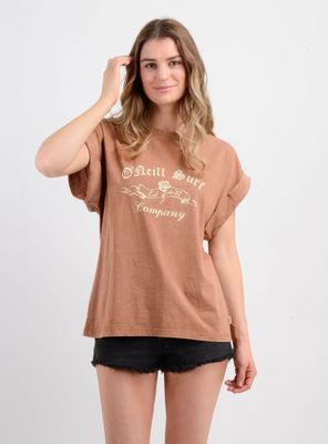 POLERA MANGA CORTA SUN FLOWER CAFÉ CLARO