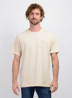 POLERA MANGA CORTA STAMPED BEIGE CLARO