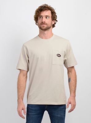 POLERA MANGA CORTA POCKET BEIGE
