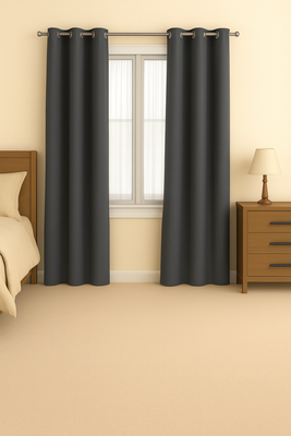 Pack 2 Cortina Tradicional 100% Blackout Gris Oscuro