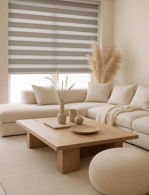 Cortina Roller Duo Blackout Perla 135x160