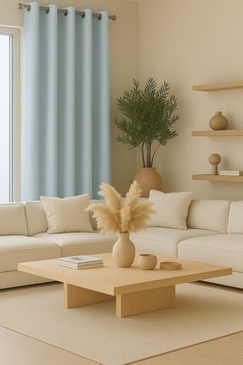 Imagen 2 del producto Pack 2 Cortina Tradicional 100% Blackout Azul Claro