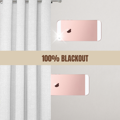 Imagen 2 del producto Pack 2 Cortina Jacquard Tradicional 140x225cm Blanco