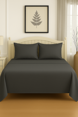 Imagen 2 del producto Set De Sábanas King Gris Oscuro