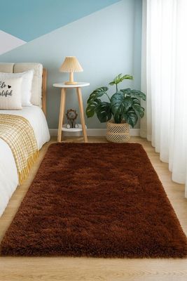 Imagen 2 del producto Alfombra Bajada De Cama Clems Shaggy 60x150 Café