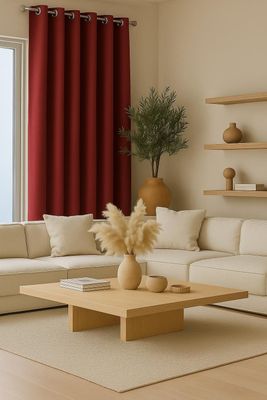 Cortina Tradicional 100% Blackout Rojo