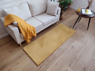 Imagen 2 del producto Alfombra Timmy Extra-peluda Lisa Amarillo Gold 55x145