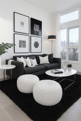 Alfombra Peluda Shaggy Negro 200x220 Clems