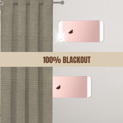 Imagen 2 del producto Pack 2 Cortina Jacquard Tradicional 140x225cm Beige