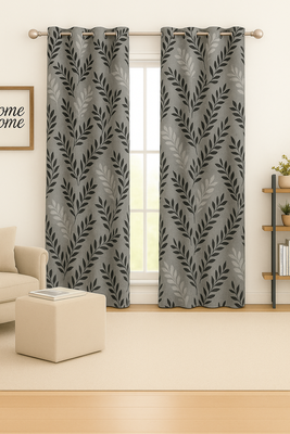 Imagen 2 del producto Cortina Tradicional 100% Blackout Hoja Gris