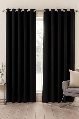 Imagen 1 del producto Pack 2 Cortina Tradicional 100% Blackout Negro