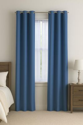 Imagen 1 del producto Pack 2 Cortina Tradicional 100% Blackout Azul