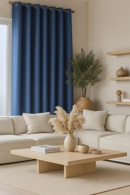 Imagen 2 del producto Pack 2 Cortina Tradicional 100% Blackout Azul